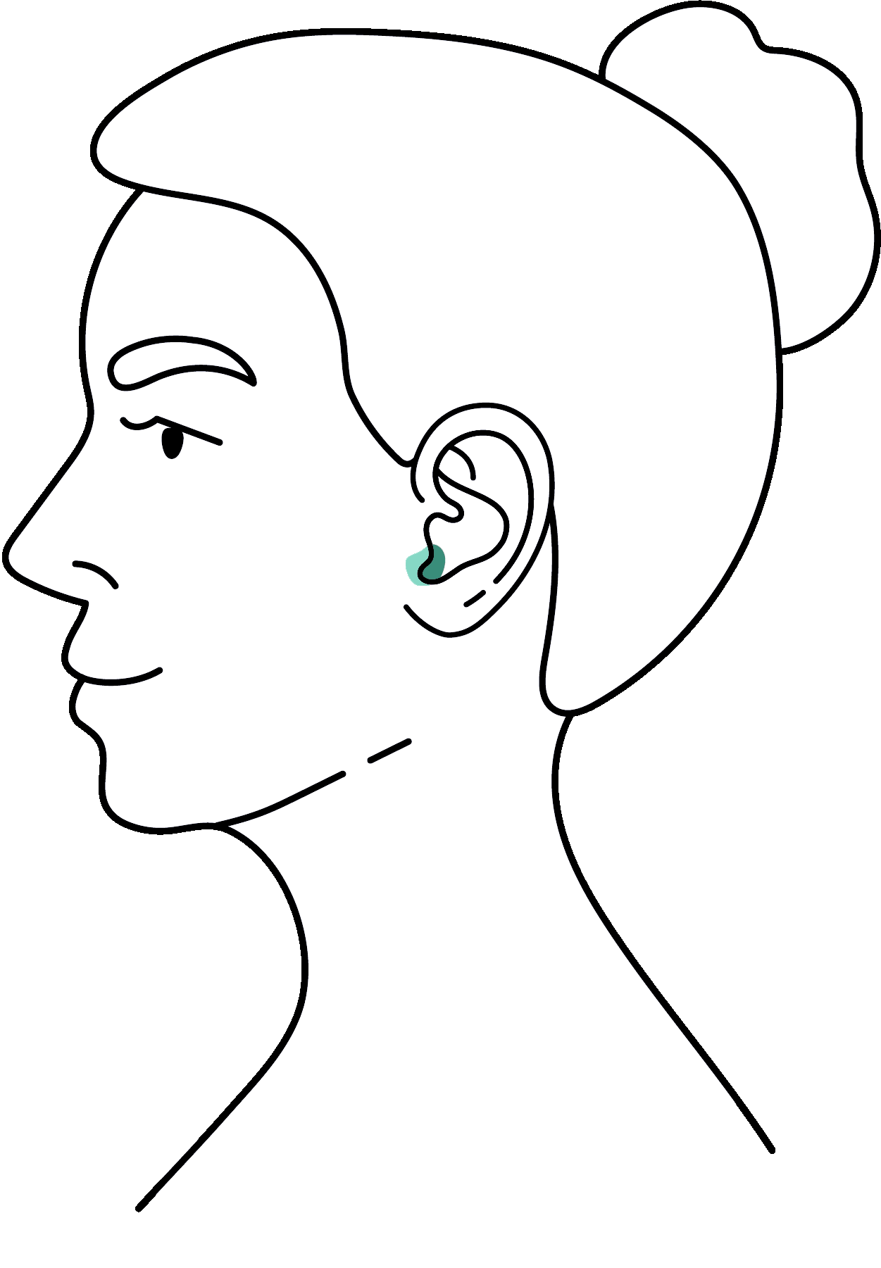 hearing aid icon in ear